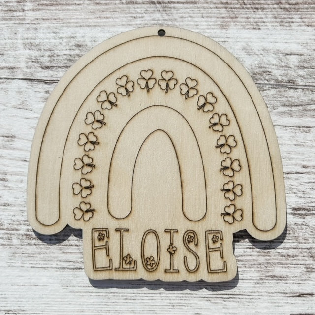 Personalized Shamrock and Rainbow Decorations