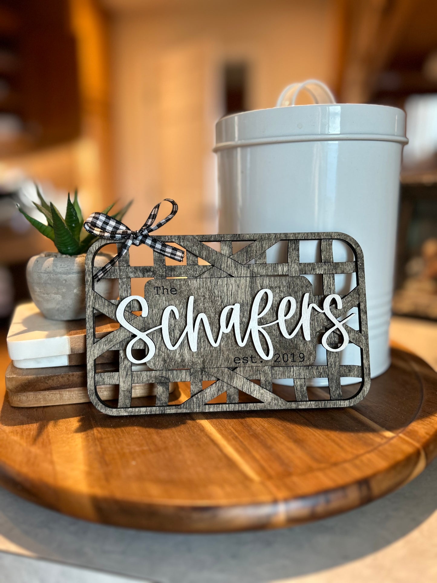 Custom Family Basket Sign