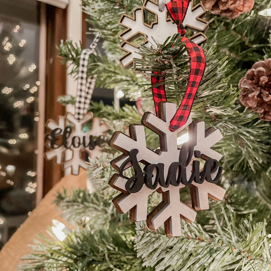 Personalized Snowflake Ornaments