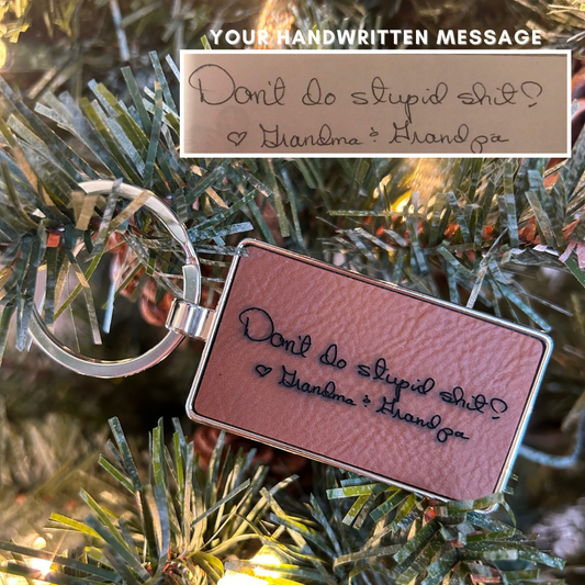 Handwritten Message Keychains